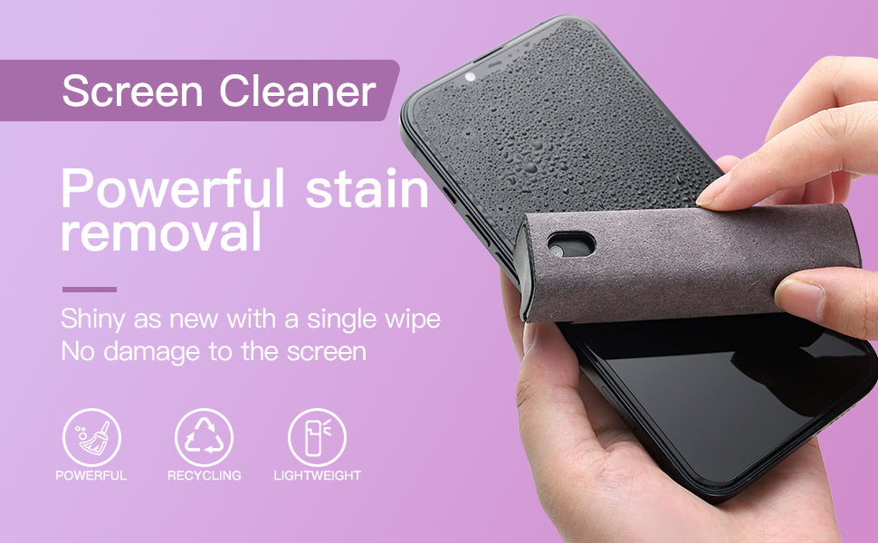 2-in-1 Mobile Phone & Laptop Screen Cleaner – Portable, Refillable & Streak-Free