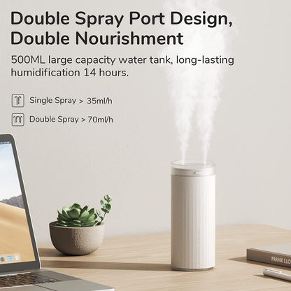 Small Humidifiers 500Ml Desk Humidifier Night Light Function Quiet Operation Electric Aroma Diffuser Air Car Humidifier