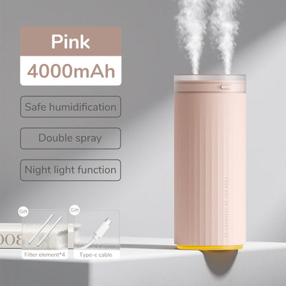 Small Humidifiers 500Ml Desk Humidifier Night Light Function Quiet Operation Electric Aroma Diffuser Air Car Humidifier