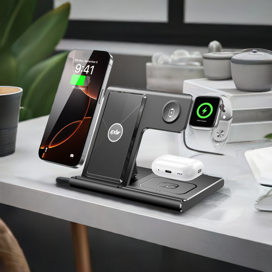 3-in-1 Wireless Charging Station – 15W Fast Charging Stand for Multiple Devices
